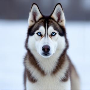 Guest photo of a husky dog looking at the camera.
